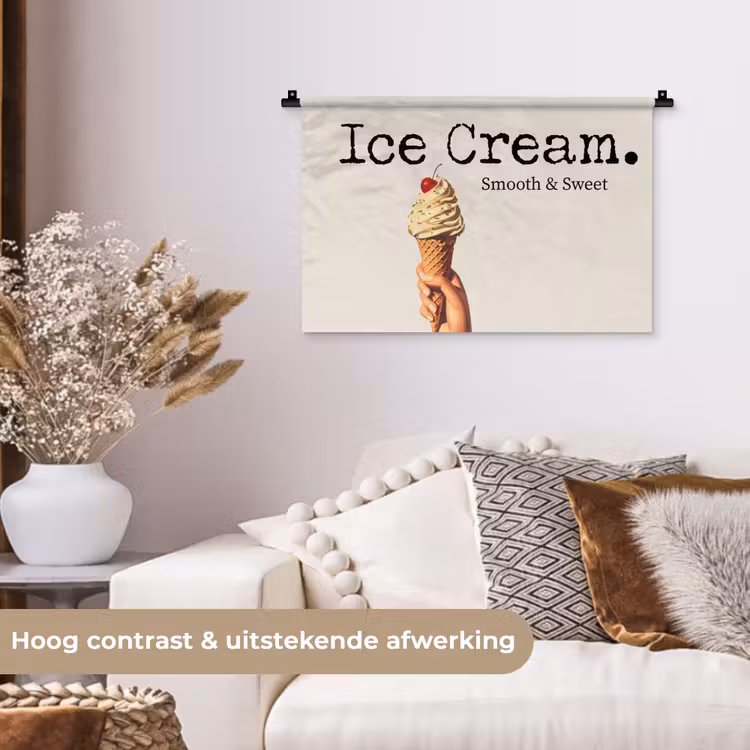 Wandkleed - Ice cream - Softijs - Kleurrijk - Kers — 4