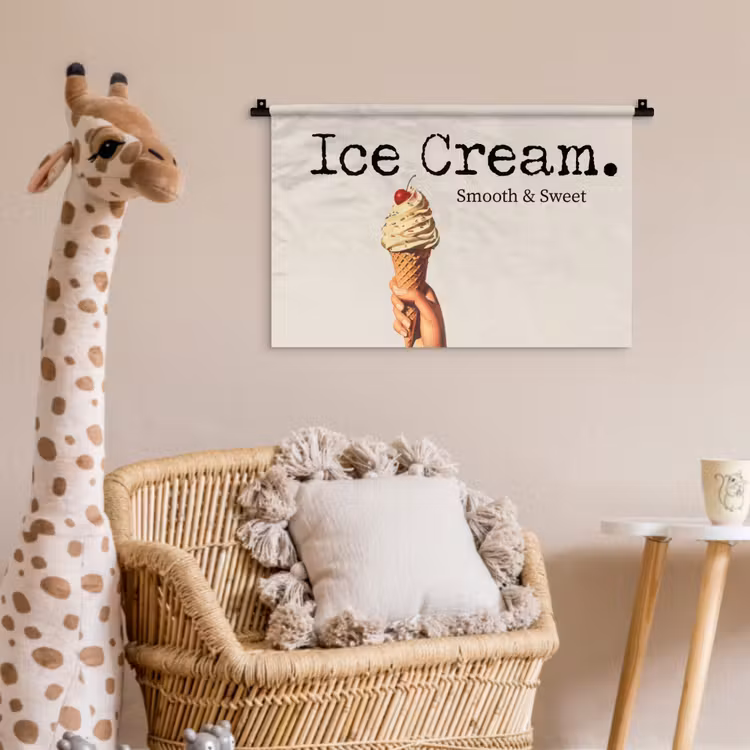 Wandkleed - Ice cream - Softijs - Kleurrijk - Kers — 5