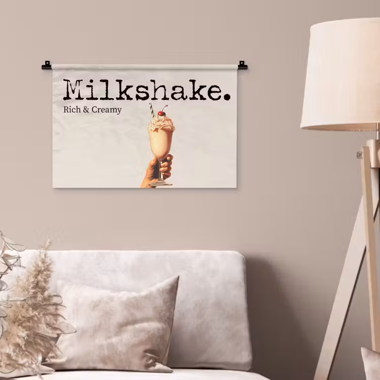 Wandkleed - Milkshake - Kers - Rietje — 2