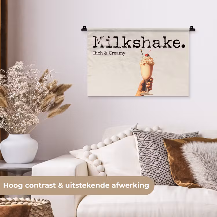 Wandkleed - Milkshake - Kers - Rietje — 4