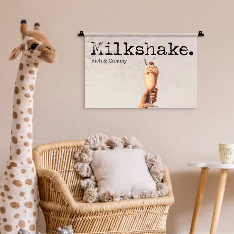 Wandkleed - Milkshake - Kers - Rietje — 5