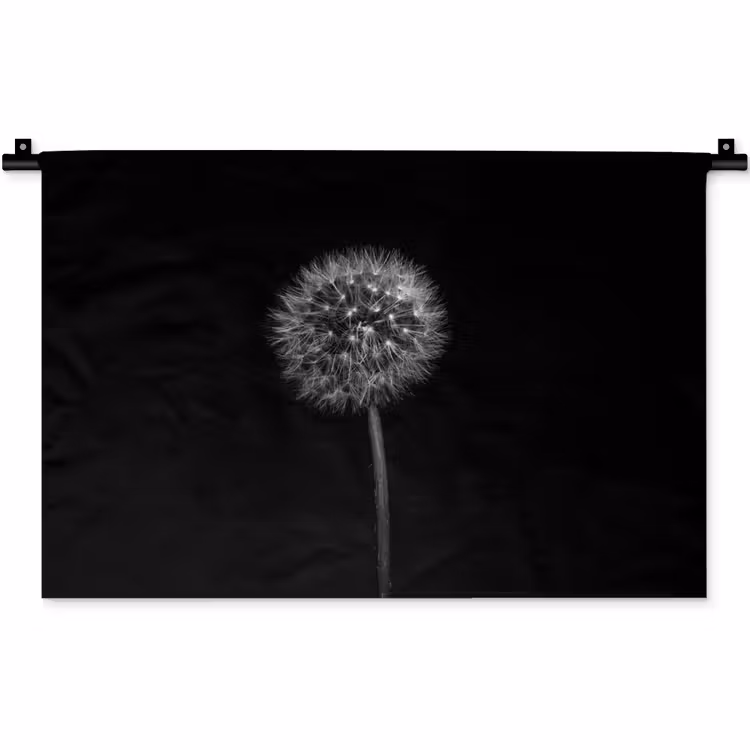 Wandkleed - Paardenbloem - Zwart - Bloemen - Botanisch — 1