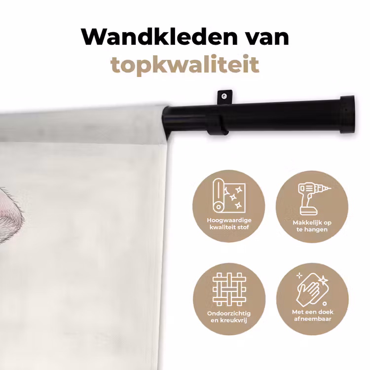 Wandkleed - Paddenstoel - Konijn - Roze — 3