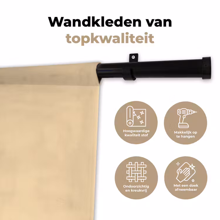 Wandkleed - Panda - Beige - Minimalistisch — 3