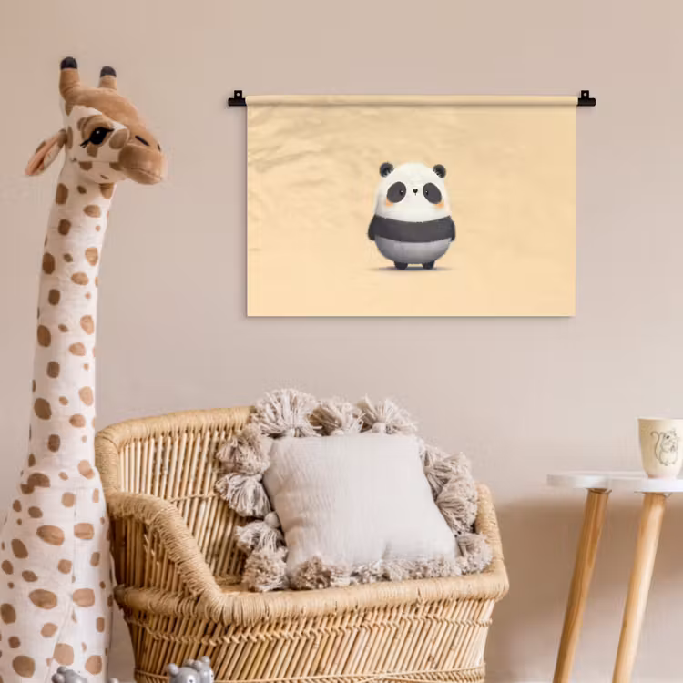Wandkleed - Panda - Beige - Minimalistisch — 5