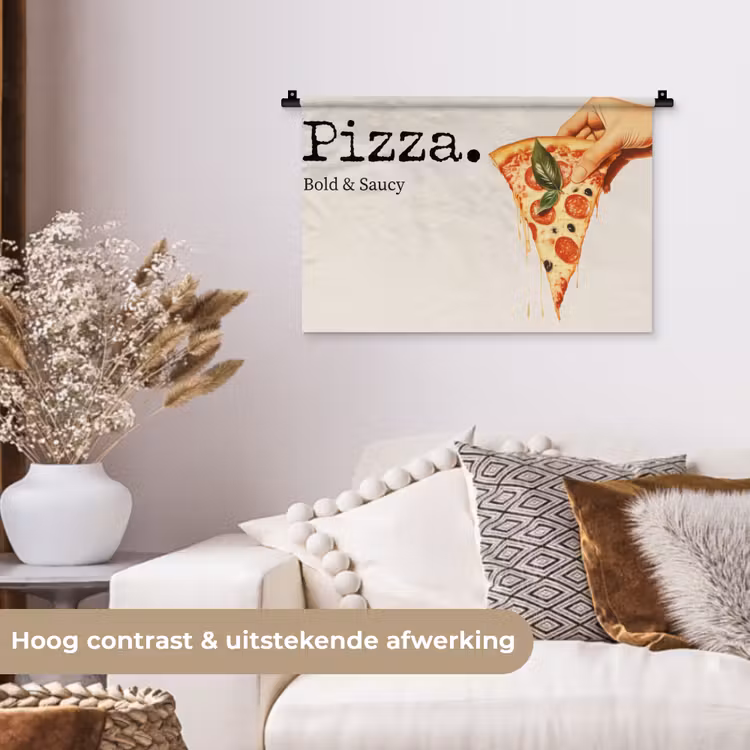 Wandkleed - Pizza - Kaas - Pepperoni — 4