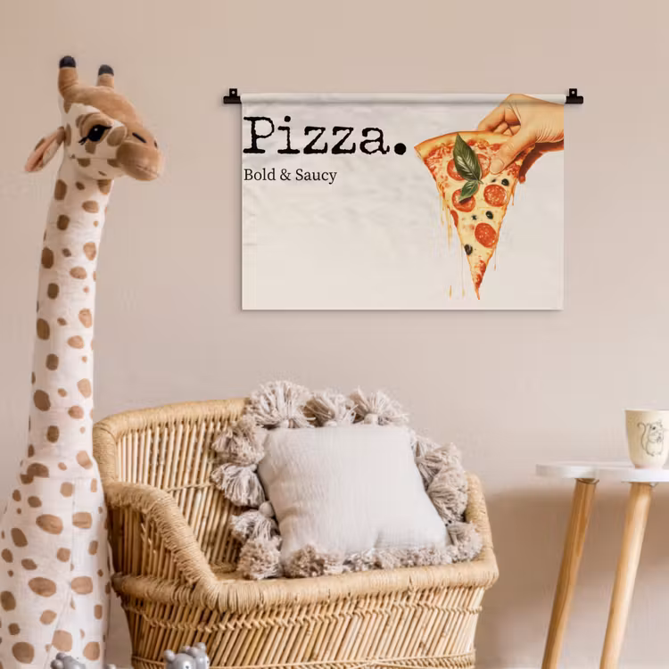 Wandkleed - Pizza - Kaas - Pepperoni — 5