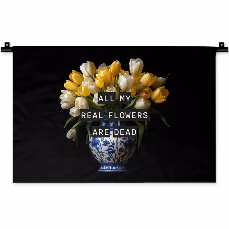 Wandkleed - Quotes - Bloem - Tulp - Geel — 1