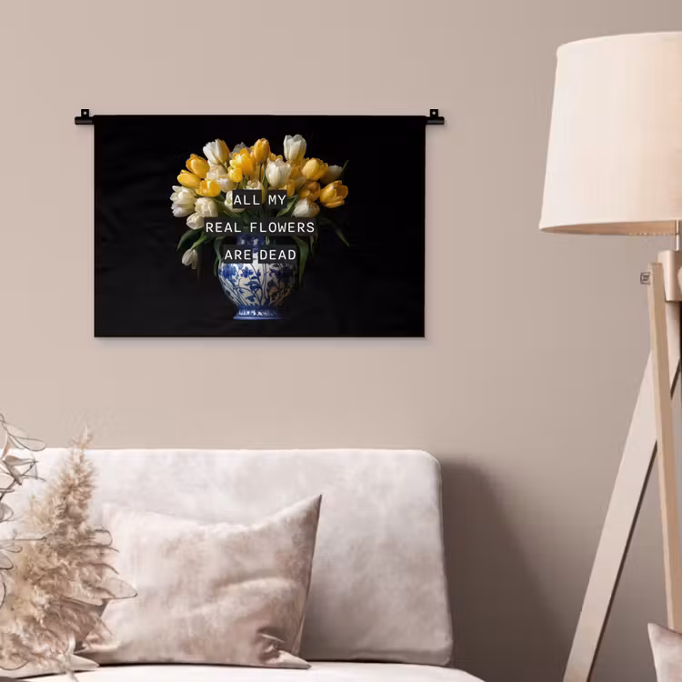 Wandkleed - Quotes - Bloem - Tulp - Geel — 2