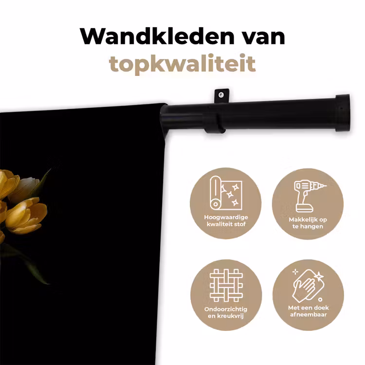 Wandkleed - Quotes - Bloem - Tulp - Geel — 3