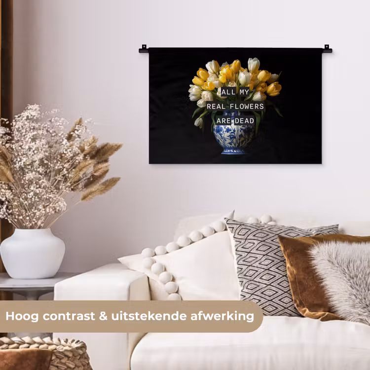 Wandkleed - Quotes - Bloem - Tulp - Geel — 4
