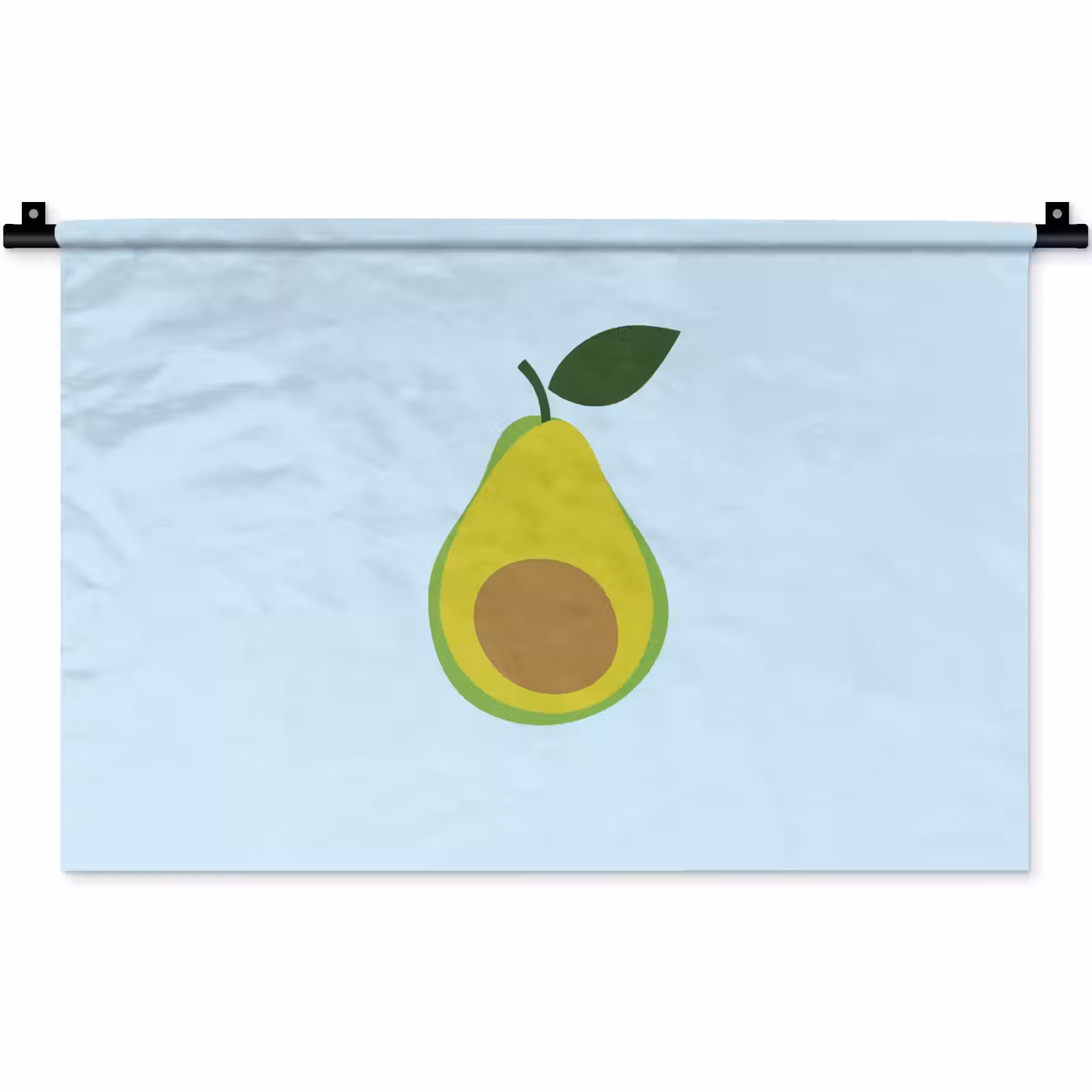 Wandkleed - Avocado - Illustratie - Groene - Vrucht — 1