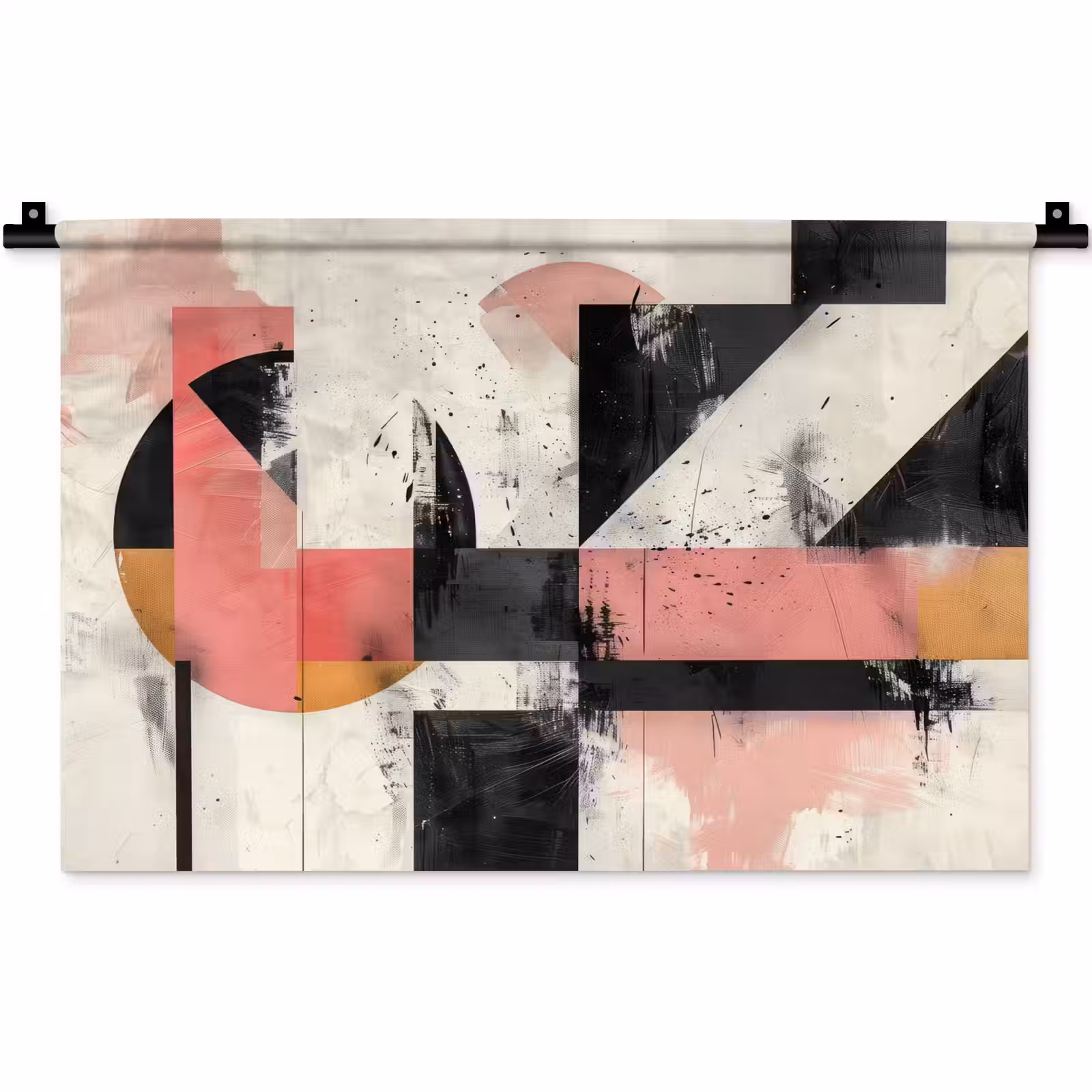 Wandkleed - Roze - Abstract - Aesthetic - Modern - Vormen — 1