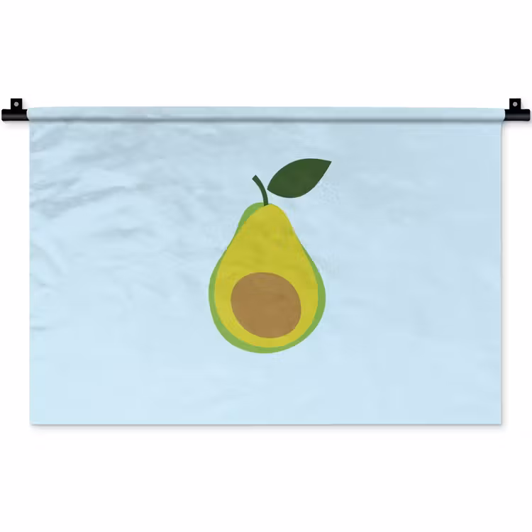 Wandkleed - Avocado - Illustratie - Groene - Vrucht — 1