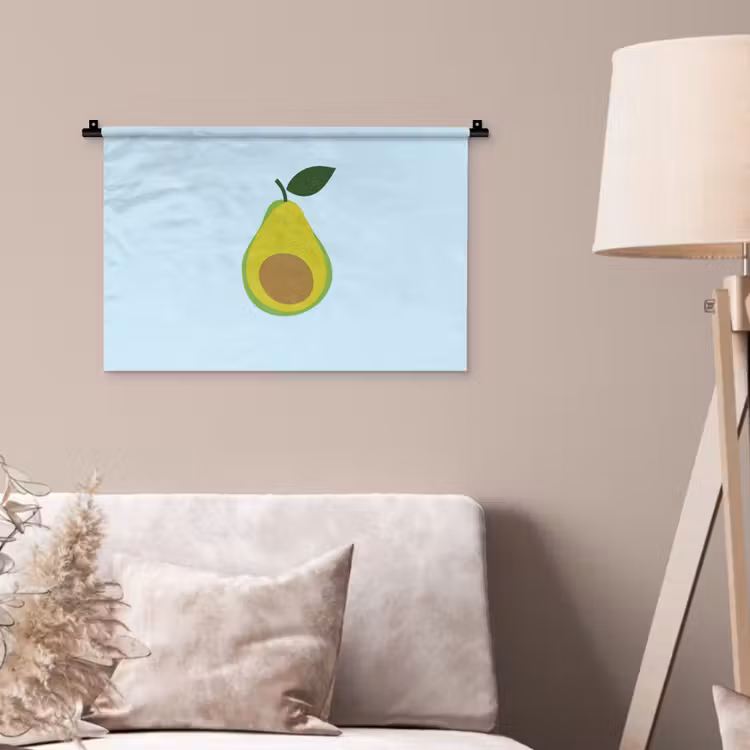 Wandkleed - Avocado - Illustratie - Groene - Vrucht — 2