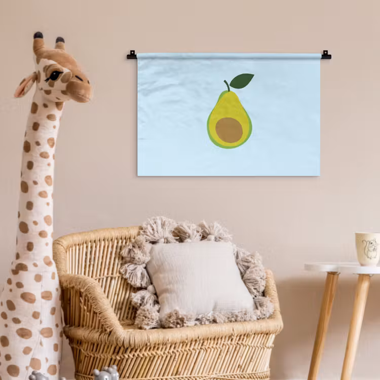 Wandkleed - Avocado - Illustratie - Groene - Vrucht — 5