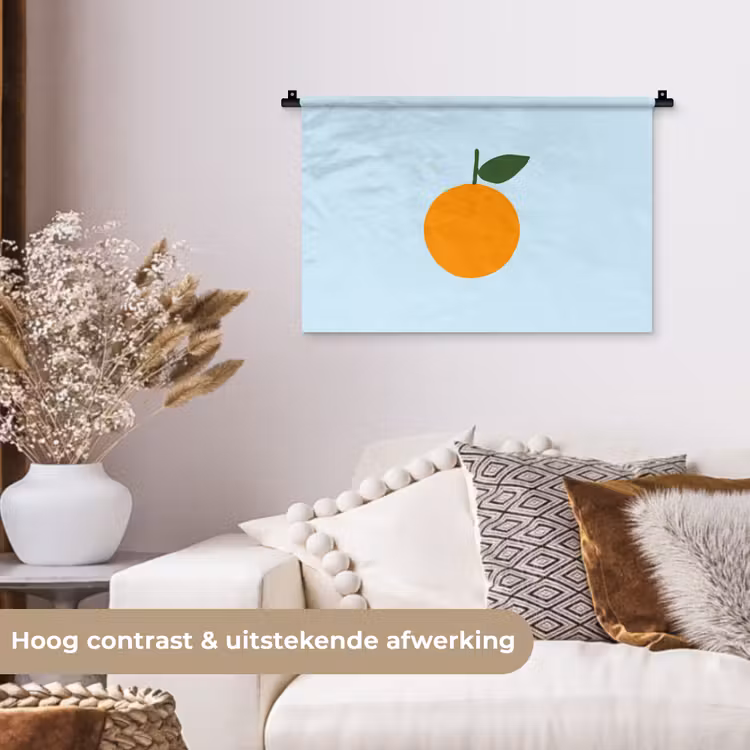 Wandkleed - Fruit - Sinaasappel - Oranje — 4