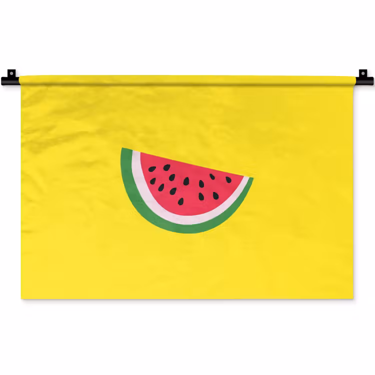 Wandkleed - Fruit - Watermeloen - Geel — 1