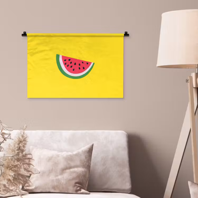 Wandkleed - Fruit - Watermeloen - Geel — 2