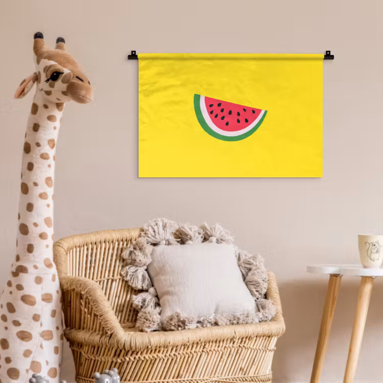 Wandkleed - Fruit - Watermeloen - Geel — 5
