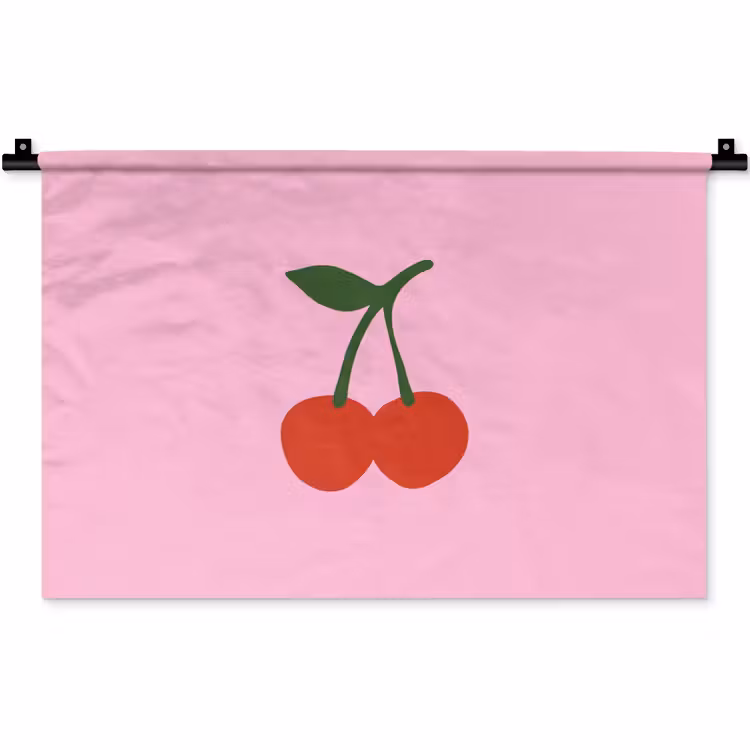 Wandkleed - Kersen - Roze - Illustratie — 1