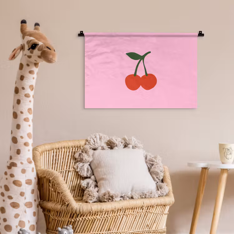 Wandkleed - Kersen - Roze - Illustratie — 5