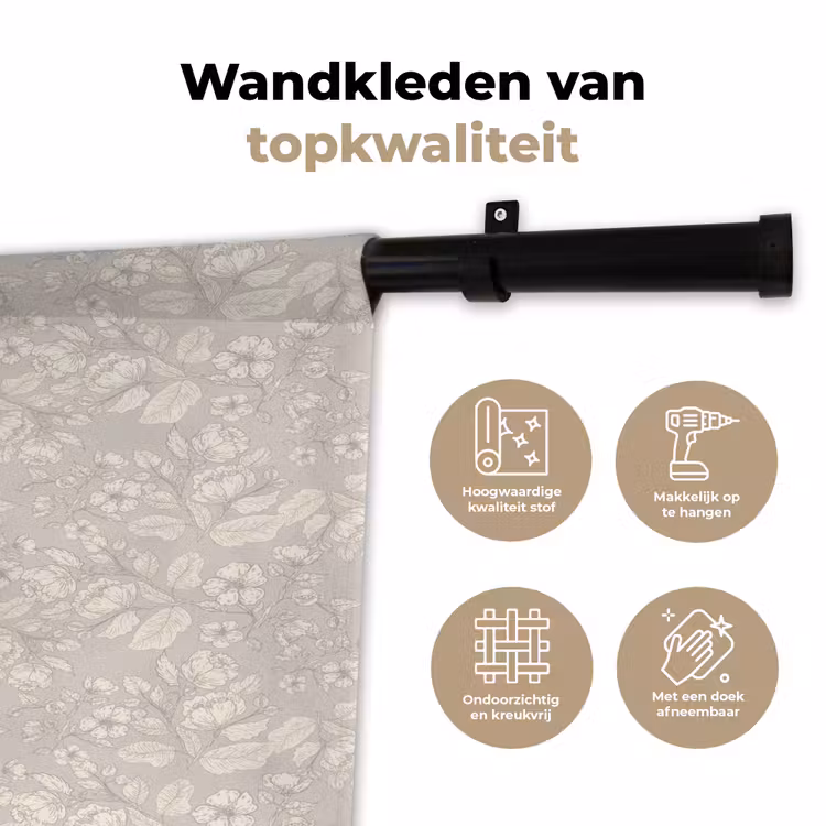 Wandkleed - Pioenrozen - Bloesem - Bessen — 3