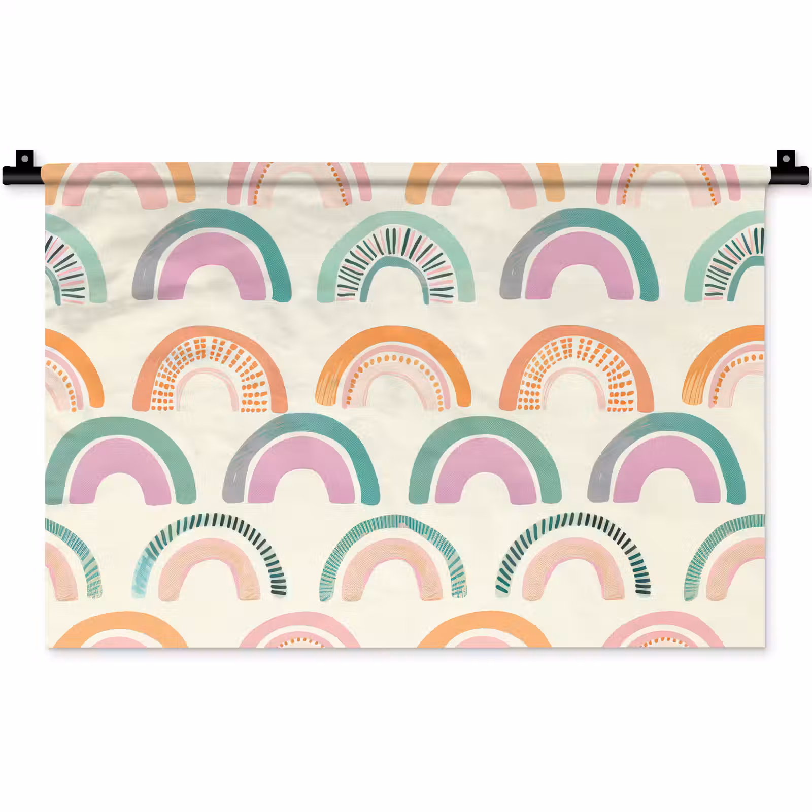 Wandkleed - Regenboog - Pastel - Patroon — 1
