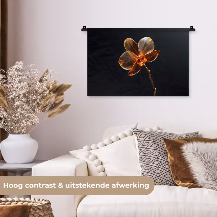 Wandkleed - Orchidee - Doorzichtig - Bloem — 4