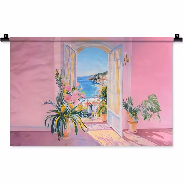 Wandkleed - Roze - Buiten - Verf — 1