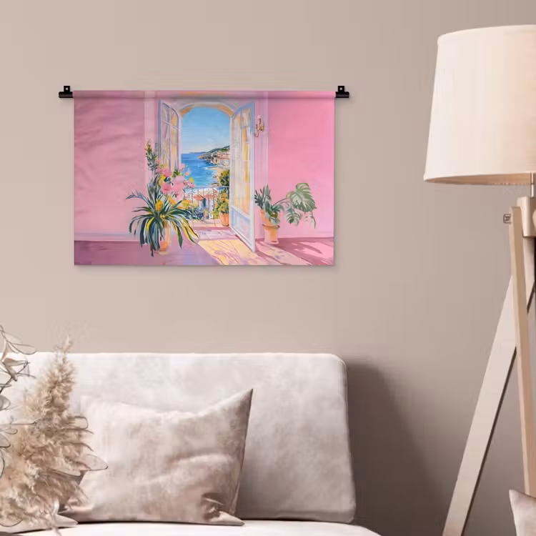 Wandkleed - Roze - Buiten - Verf — 2