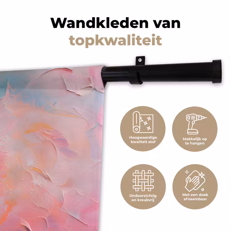 Wandkleed - Schelp - Pastel - Pink — 3
