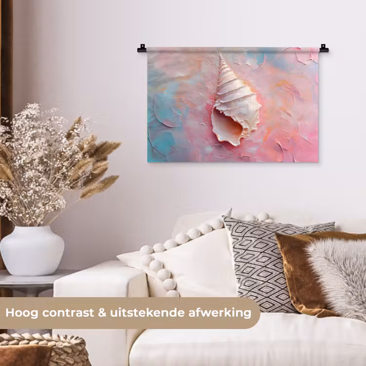 Wandkleed - Schelp - Pastel - Pink — 4