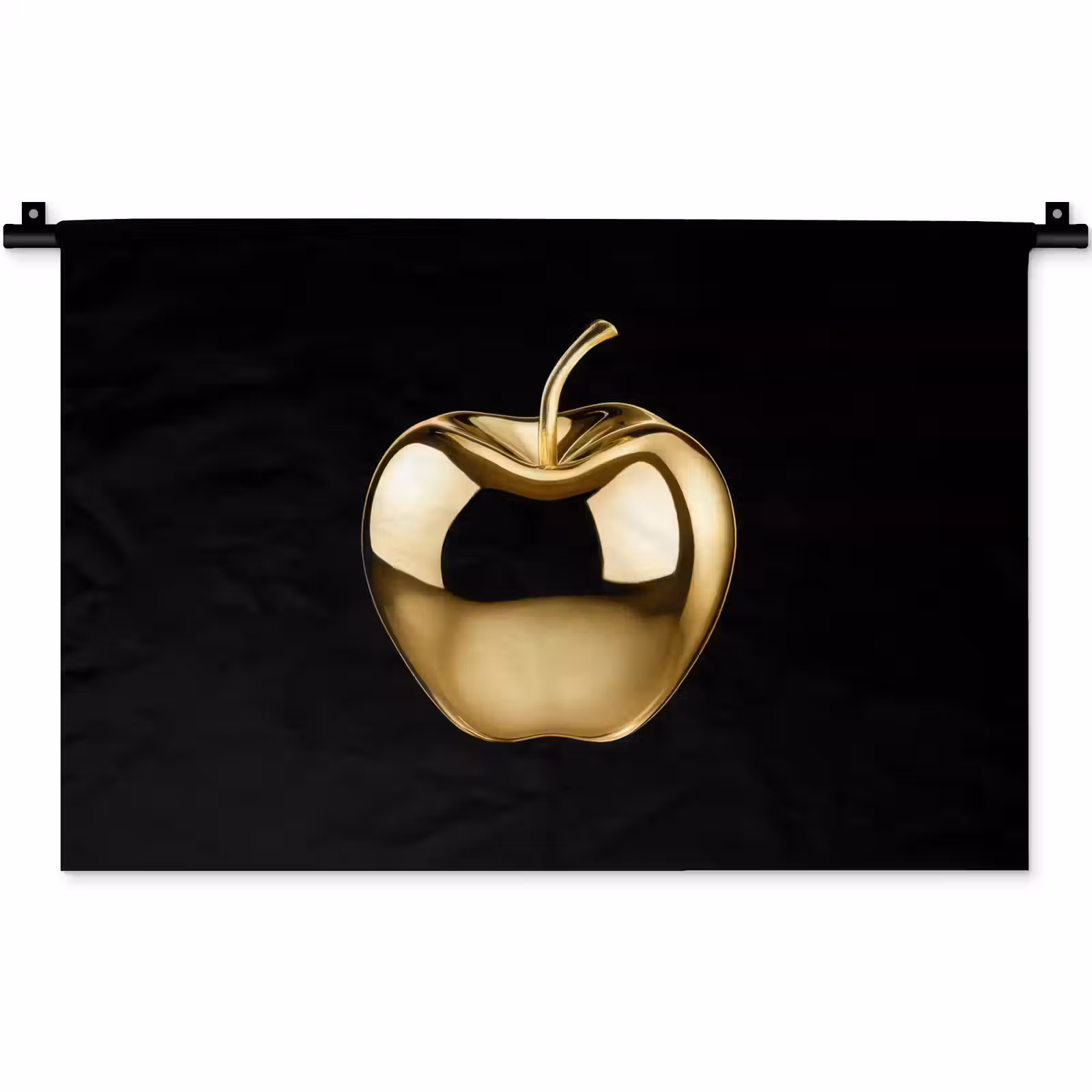 Wandkleed - Appel - Goud - Chrome - Zwart — 1