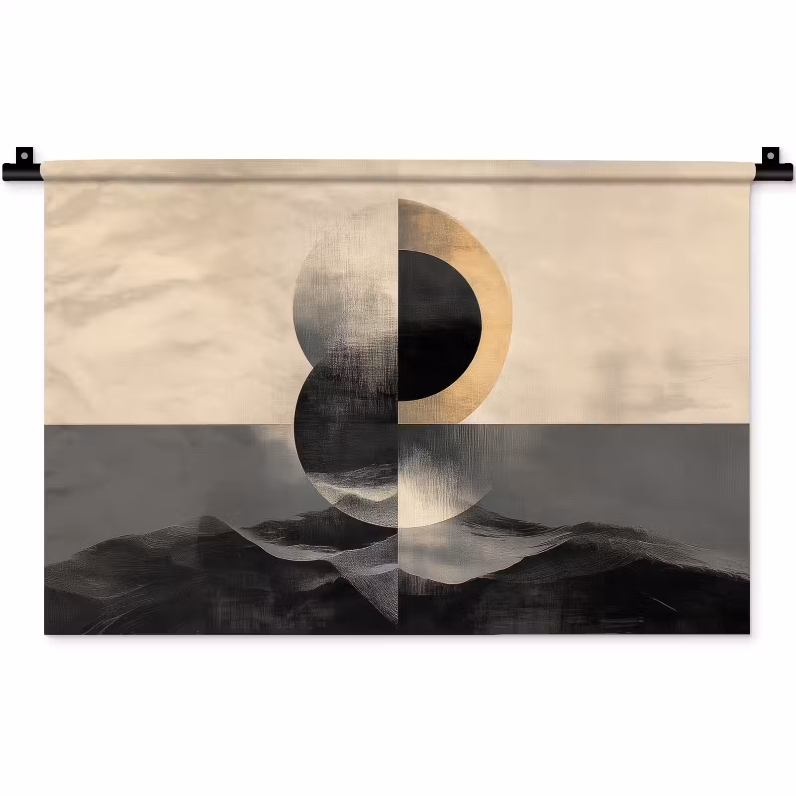 Wandkleed - Cirkels - Schaduw - Abstract — 1