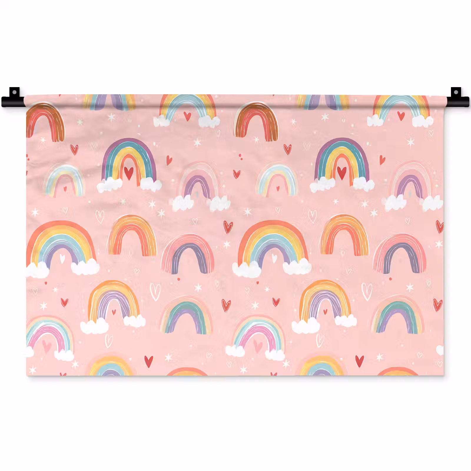 Wandkleed - Regenboog - Patroon - Pastel — 1
