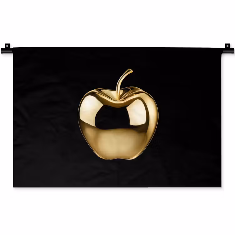 Wandkleed - Appel - Goud - Chrome - Zwart — 1