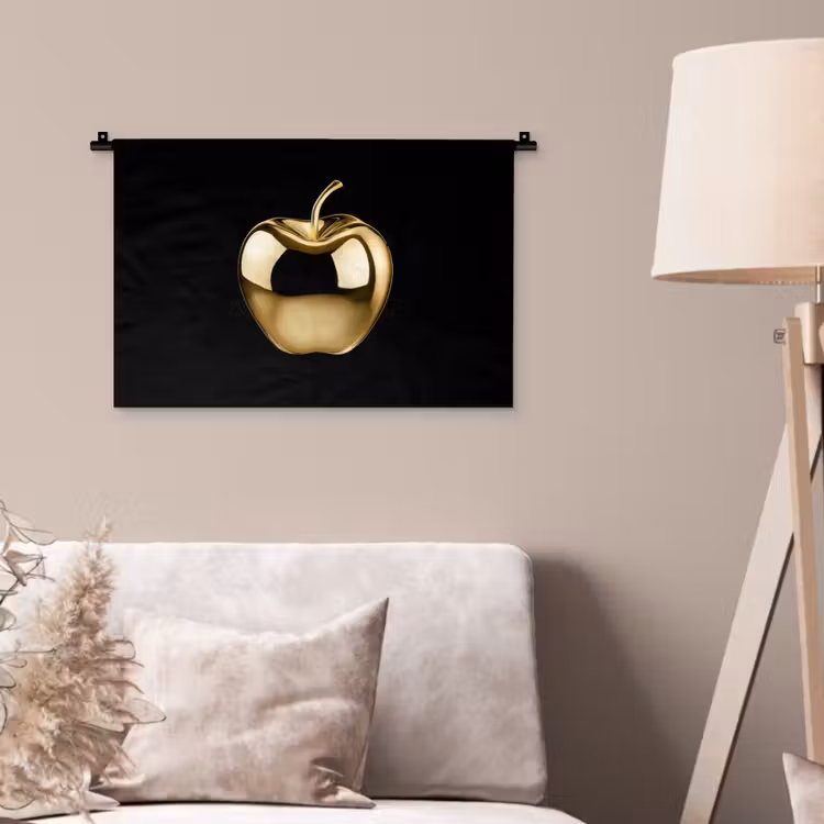 Wandkleed - Appel - Goud - Chrome - Zwart — 2
