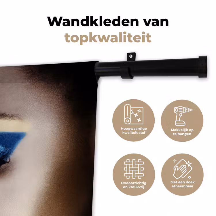 Wandkleed - Black and Gold - Vrouw - Make up — 3