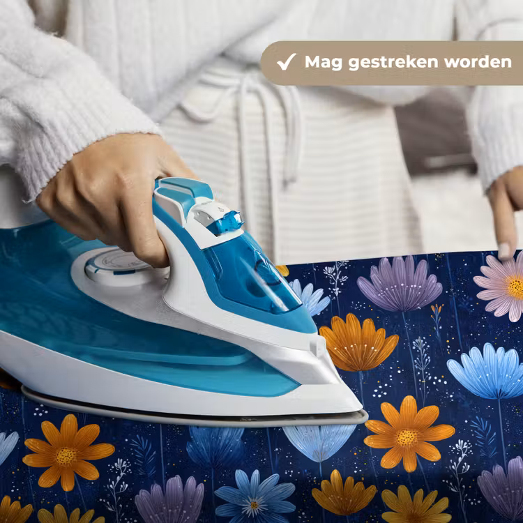 Wandkleed - Bloemen - Patroon - Blauw - Contrast — 6