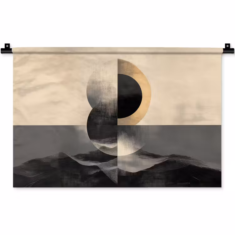 Wandkleed - Cirkels - Schaduw - Abstract — 1