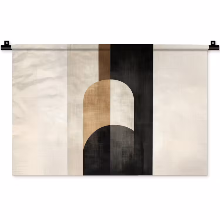 Wandkleed - Geometrische - Vormen - Wit — 1