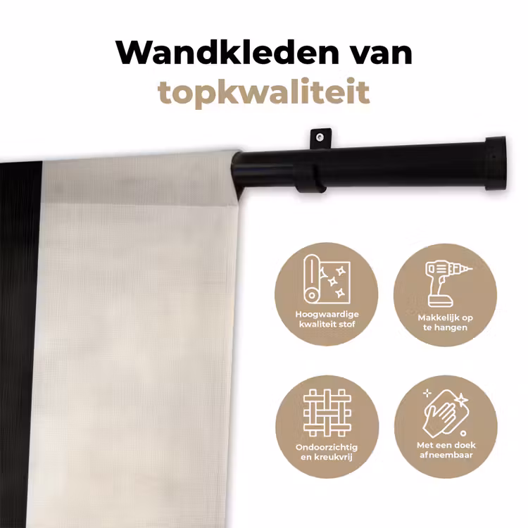 Wandkleed - Geometrische - Vormen - Wit — 3