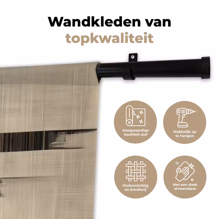 Wandkleed - Gezicht - Bloemen - Zwart - Vrouw — 3