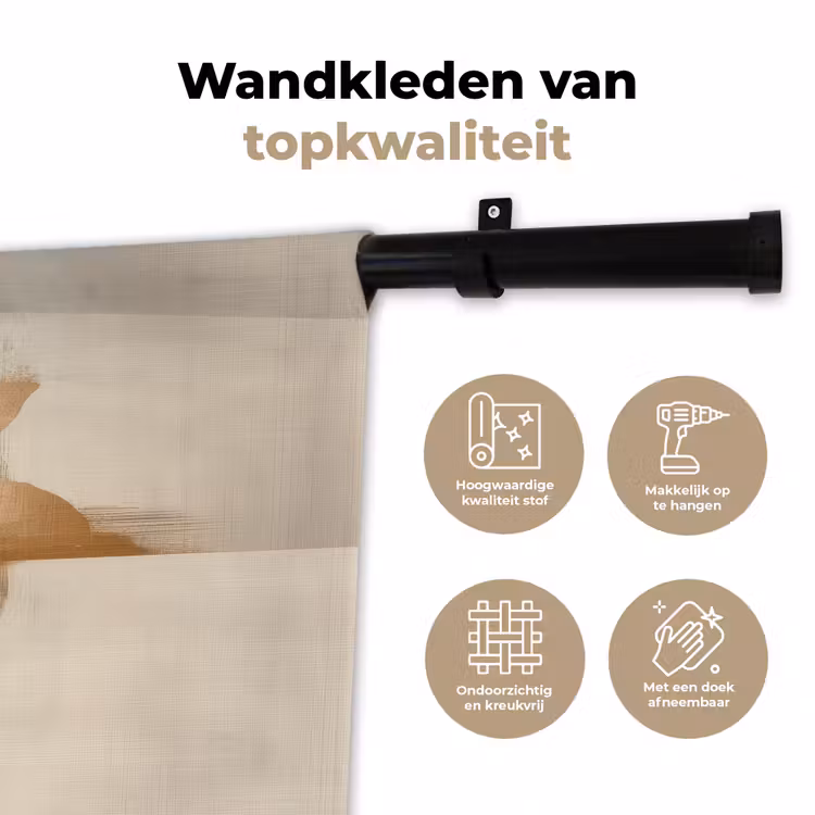 Wandkleed - Goud - Vrouw - Rechthoeken — 3