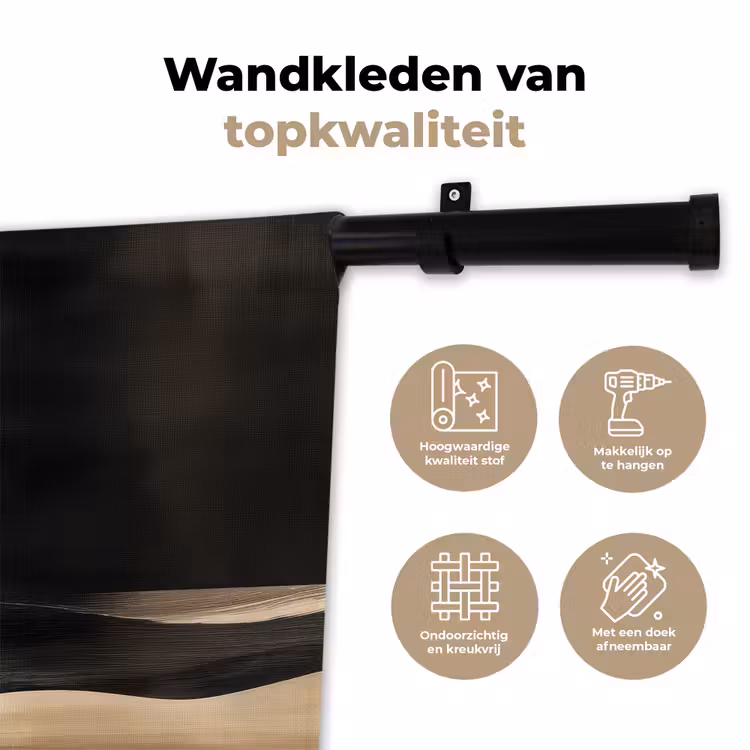 Wandkleed - Maan - Cirkel - Goud — 3