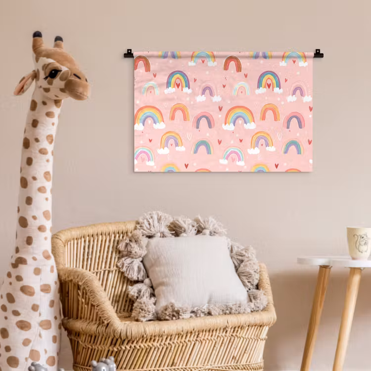 Wandkleed - Regenboog - Patroon - Pastel — 5