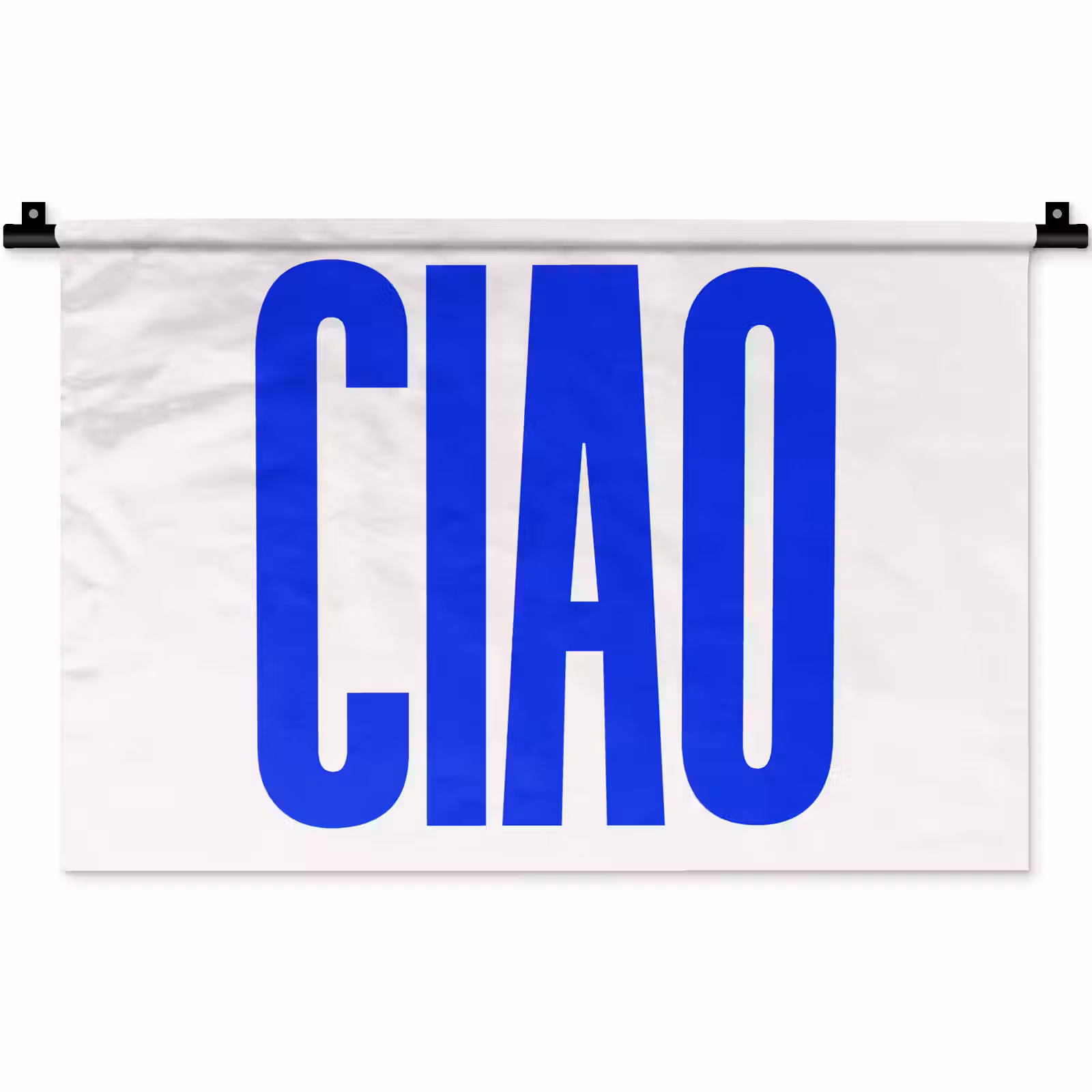 Wandkleed - Ciao - Hoofdletters - Blauw - Minimalistisch — 1