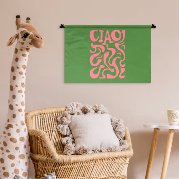 Wandkleed - Abstract - Roze - Ciao - Vormen — 5