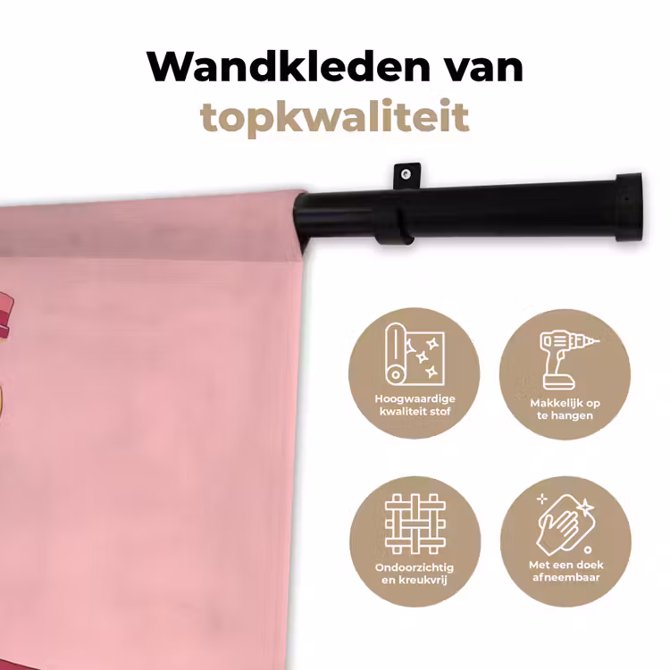 Wandkleed - Augurken - Pot - Schaduw - Roze — 3